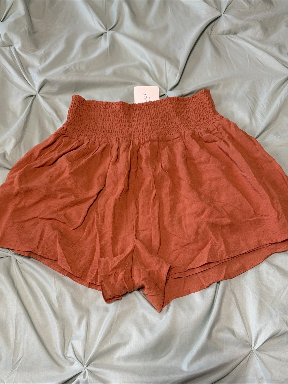 NWT Z Supply Dawn Crinkle Short Copper Women’s Elastic Band Size Large Boutique - Picture 2 of 7